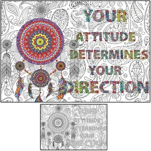 Dream Catcher Wall Large Coloring Poster For Adults And Kids Giant Posters - Picture 1 of 7