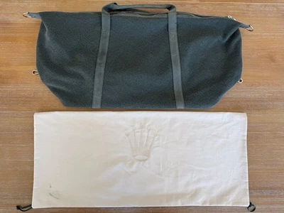 New Rolex Green Canvas and Leather XXL Duffle Bag Travel Weekend Bag 23" - Image 1 of 4