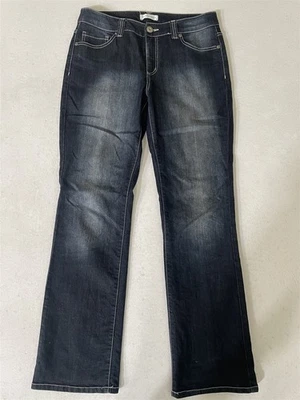 Pantalones de mezclilla elásticos Christopher & Banks 8 puntadas en contraste corte bootcut enjuague para mujer Foto 1 de 4