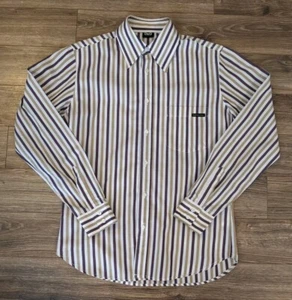 D&G Dolce & Gabbana Shirt Mens Striped LS Made In Italy Button Up - M Read! - Picture 1 of 15