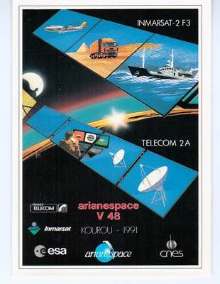 AUTOCOLLANT / STICKER - ARIANESPACE - INMARSAT - 2 F3 / ESA / CNES / KOUROU