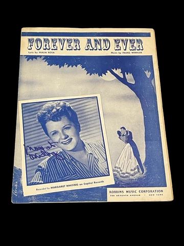 Margaret Whiting Jazz Forever And Ever Signed Autograph Sheet Music Photo Cover