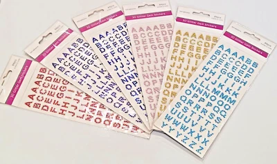 THE CAKE AND SUGARCRAFT STORE Diamante Letters Alphabet Self Adhesive Stickers 1 cm tall - Pack of 2