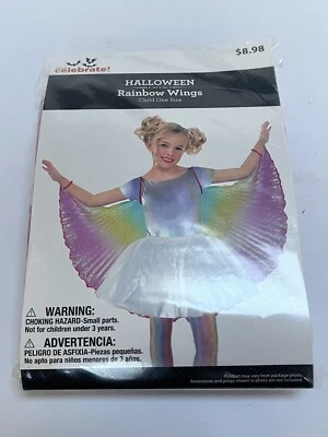 Niños Halloween ALAS DE ÁNGEL ARCO IRIS Niño Talla Única Disfraz Conjunto Edad 3+ Foto 1 de 3