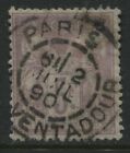 France 1878 Peace and Commerce 5 francs violet on lavender Type 2 used