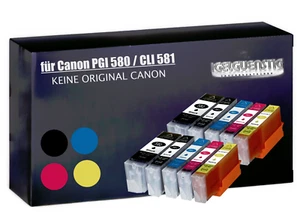 1-10 TINTEN PATRONEN für CANON PGI-580 CLI-581  TS6150 TS705 TR8500 TR8550 XXL - Afbeelding 1 van 35