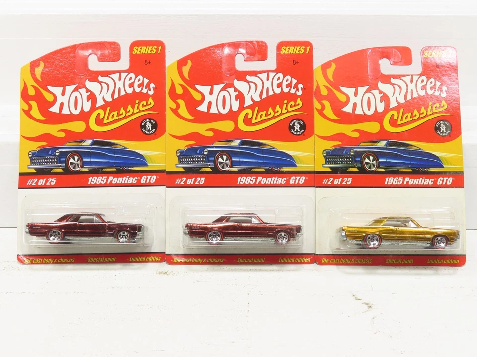 Mattel H7067 Lote de 3 Hot Wheels Classic Series 1 1965 Pontiac GTO NUEVO EN CAJA 8705  Foto 1 de 4