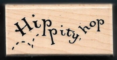 SELLO DE GOMA HIPPITY HOP BUNNY FARM Palabras de naturaleza CTMH Cerca de mi corazón madera Foto 1 de 2