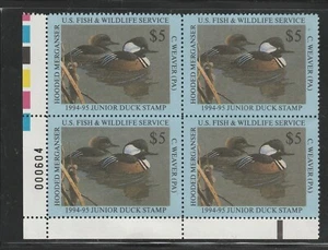 JDS2 1994 2nd Federal Junior Duck Stamp SUPERB LL Plate Block-Ebay Low-Offer? - Picture 1 of 1