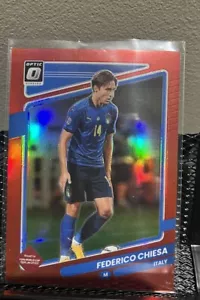 Federico Chiesa- 2021-22 Donruss Soccer Optic- Red Prizm-  /149 Card #82- Italy - Picture 1 of 2