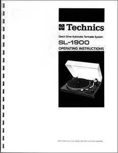 Technics SL-1900 Turntable Owners Manual - Picture 1 of 4