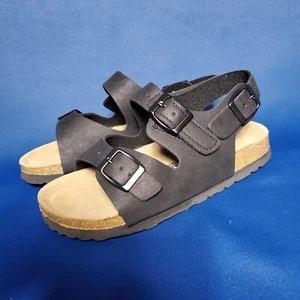 Cushionaire Sandals Girls Boys Unisex Childrens Size 2 Black Kids Buckle Straps - Picture 1 of 6
