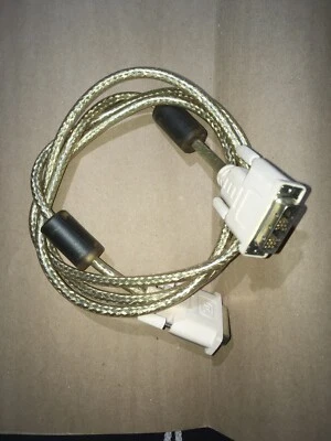 Vintage Apple Macintosh DVI M-DVI M Video Monitor Cable Cord w Noise Suppression - Image 1 of 4