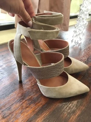 Sigerson Morrison Suede Snakeskin Heels Pump Shoe Women's Size 10 - Image 1 of 4