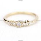 Gift For Her 14k Yellow Gold Natural Diamond Proposal Cluster Birthday Ring