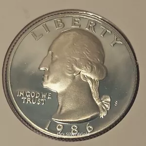 1986 S PP Washington Quarter aus Proof Set ☆kostenloser Versand☆ - Bild 1 von 2