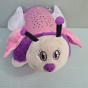 Pillow Pets Dream Lites Lady Bug Pink Night Light Star Projection Timer Plush 