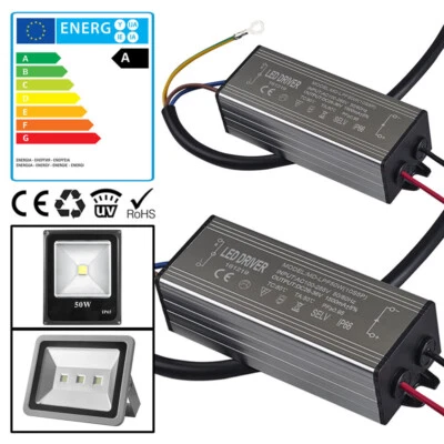 10W 20W 30W 50W 70W 100W LED Driver Power Supply Transformer Waterproof IP65 - Image 1 of 4
