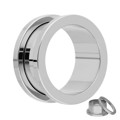 Treuheld® - Flesh Tunnel - Titan - Silber - Gewinde (2003) - Bild 1 von 4