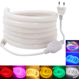 220V RGB Neon LED Strip Lights Outdoor Flexible Sign Commercial Light Waterproof - Picture 1 of 15