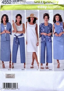 Simplicity Pattern 4552 Women's Separates Assorted Styles  Sizes: 20W - 28W - Picture 1 of 8