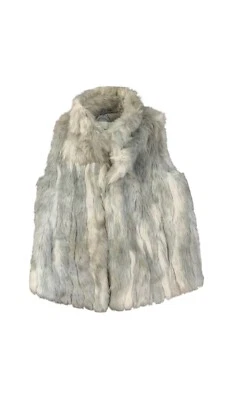 Chaleco cálido de piel sintética gris Abercrombie para niños 9/10 niñas Foto 1 de 2