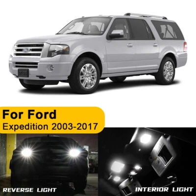 18x White LED Interior + Reverse Light Package Kit For Ford Expedition 2003-2017 - Image 1 of 4