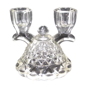 Candlestick Holder Glass Double Stick 1930s Depression Imperial Glass Ohio - Picture 1 of 4
