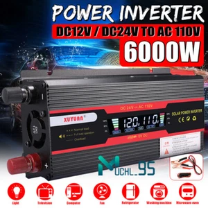7000W Inversor De Corriente 12V A 110V Convertidor Para Carro Auto Casa Con USB - Imagen 1 de 124