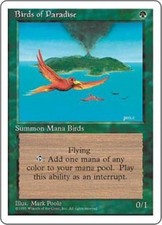 WOTC MtG 4th Ed Birds of Paradise (R) EX