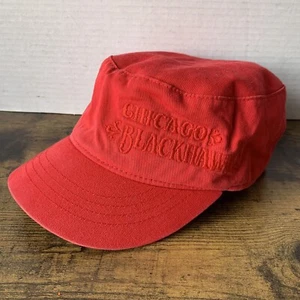 Rare Vintage Chicago Blackhawks Official NHL Reebok Painters Hat Stretch Fit Cap - Picture 1 of 21