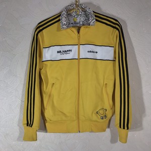 yellow adidas jacket black stripes