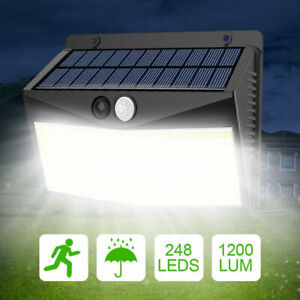 248LED solar light with motion detector outdoor garden floodlight sensor spotlig
