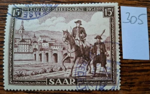 Saarland 1951, Tag der Briefmarke, Mi Nr.305  gest - Bild 1 von 1