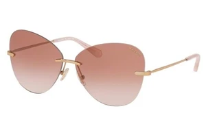 Authentic Coach Sunglasses HC7104 933113 Rose Gold Rimless Pink Gradient 59MM - Picture 1 of 2