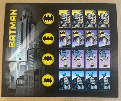 US 4928-4935 (49c) Forever Batman unused sheet of 20 never hinged 2014 - Image 1 of 4
