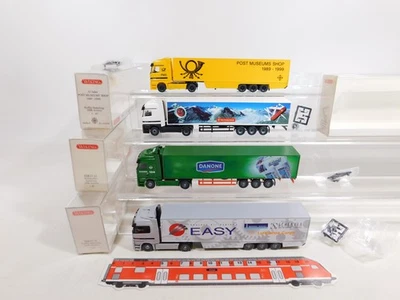 4X H0 1:87 Sattelzug MB: Victorinox + Post + Danone + Easy Mint + Box #DD611-0,5 - Photo 1/4