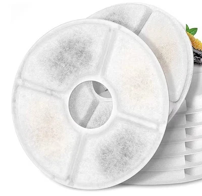 Paquete de 4 filtros de repuesto para fuente de agua para gato/mascota aptos para 81 oz/2,4 L Foto 1 de 4