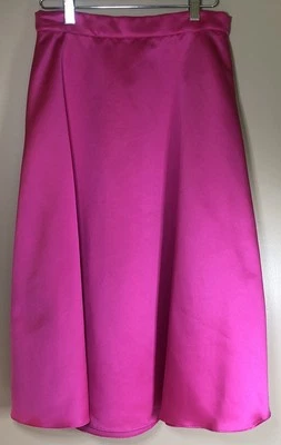 ALFRED ANGELO Hot Pink A-Line SKIRT Faux Silk Bridal Cocktail Holiday Party - Image 1 of 4