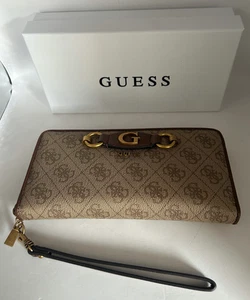 Cartera para mujer Guess marrón con logotipo Merlot - QB865463 IZZY SLG precio de venta 89,99 £p - Imagen 1 de 11