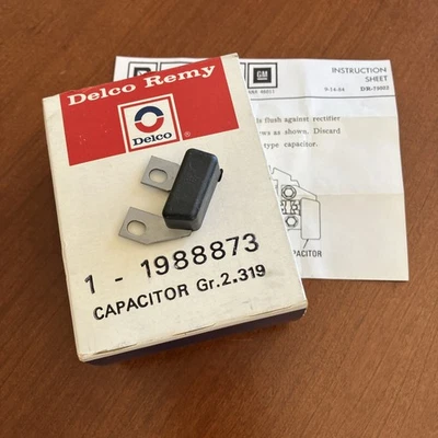 Alternator Capacitor, 1.5µF for Delco 10SI, 12SI, 15SI, 27SI. NOS 1988873 - Image 1 of 3