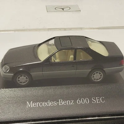 E199 Herpa Mercedes Benz 600 SEC 1:87 PC Box Vitrine C 140 W140 Coupe 420 500 H0 - Bild 1 von 4