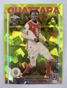 Kassoum Ouattara 2024-25 Topps Cromo Zafiro UEFA Amarillo Refractor RC #/75 - Imagen 1 de 2