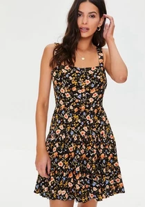 Forever 21 Floral Print Mini Dress - size L - Picture 1 of 9