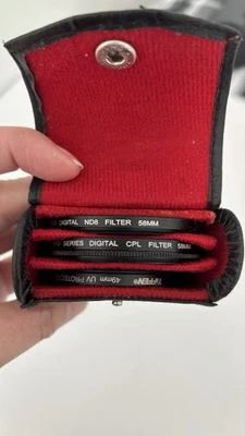 camera lens filter lot 4 Digital Ultraviolet UV Filter ND8 CPL 49mm 58mm + Case - Image 1 of 4