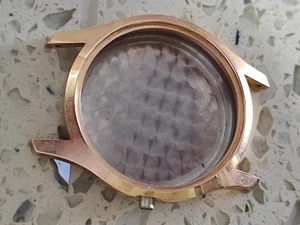 1960 VINTAGE CASE WATCH SWISS GOLD 30MM FIT FOR SWISS WATCH NOS - Bild 1 von 10