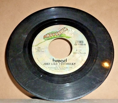 Bread: "The Guitar Man / Just Like Yesterday" 1972 Elektra 45 RPM 7" - Image 1 of 2