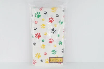 NOS Vtg 90s Disney The Lion King Paw Print Childs Party Tablecloth Cover 54"x88" - Image 1 of 4