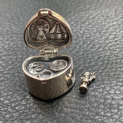 925 sterling silver amusement park locket charm with doll for bracelet bangle - Image 1 of 4