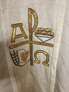  PAX AO uva + espiga Casel vestido gótico iglesia brillante vestment chasuble - Imagen 1 de 12